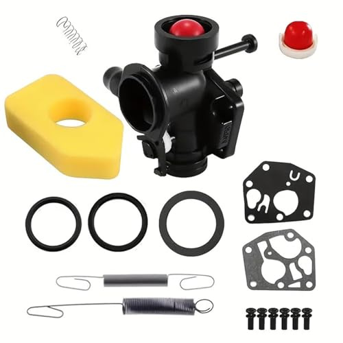 Kit carburateur pour tondeuse à gazon Briggs & Stratton 499809 498809A 494406 et filtre à air 698369 Ressort de régulateur 691859 692211 Membrane 795083 495770