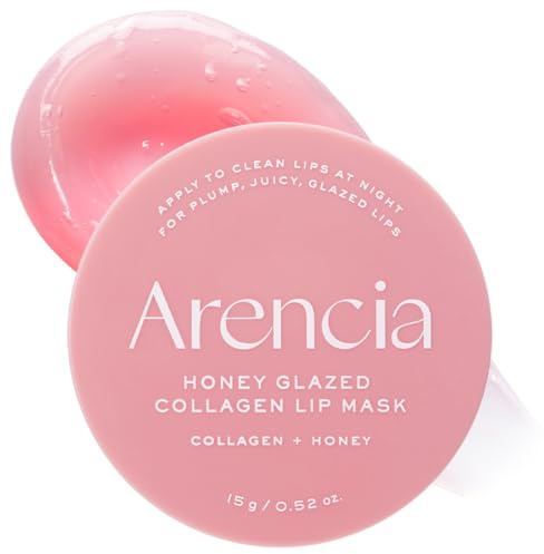 Arencia Honey Glazed Collagen Lip Mask, Overnight Lip Treatment with Collagen and Honey