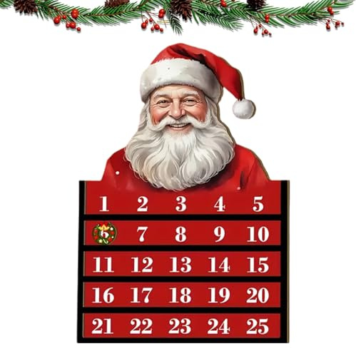 Pruojhw Countdown Kalender - Holz 24 Tage Deko Spielzeug,Countdown Kalender Für Weihnachten,Für Urlaub Ferien Klassenzimmer Schreibtisch Teenager Erwachsene Junge Mädchen Frauen Männer