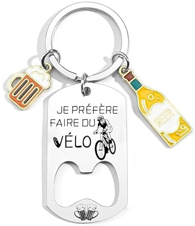 Lumengqi Porte clef Humour Homme Personnalisé Cadeaux Noel Fête Pères Anniversaire Cadeau Papa Grand Garçon Chasseur Motard Vélo Geek Fan de Football Pêcheur Bricoleur Rigolo Porte clef Original
