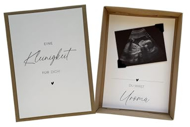 Schwangerschaft verkünden | Ihr werdet Oma & Opa, Du wirst Oma/Opa, Wir bekommen ein Baby | Geschenkbox Schwangerschaftsverkündung (Du wirst Uroma, Herz)
