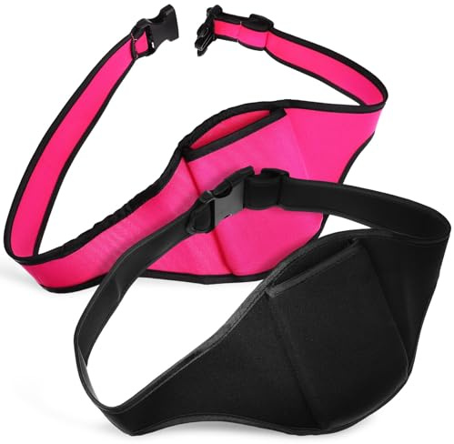 HEATSHAKING 2pcs Mic Waist Belt Microphone Carrier Waist Pack Neoprene Material Convenient Design Fits Comfortably for Stage Work and Costume Changes