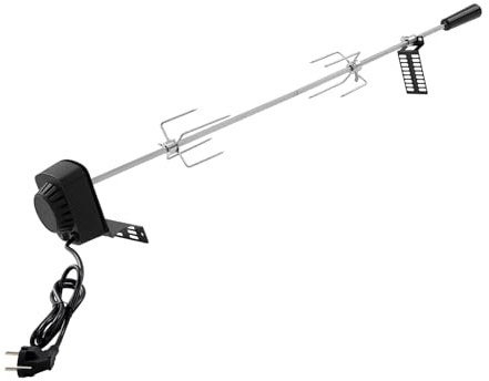 KDbinytt Asador giratorio de acero inoxidable, motor de 4 W, 360°, carga de 5 a 8 kg, para barbacoa, pollo y carne