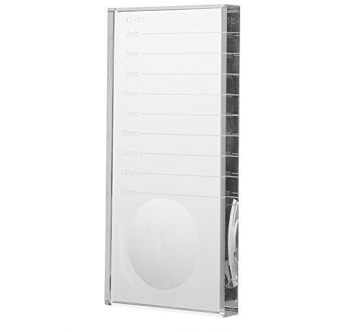 Naroote Soporte Adhesivo para Pestañas de Vidrio Rectangular, Soporte de Pegamento para Pestañas No Tóxico de Primera Calidad para Extensiones de, 10 X 5 X 1 Cm, Transparente