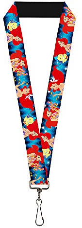 Buckle-Down Unisex-Erwachsene Lanyard-1.0 Little Mermaid Under The Sea Scenes Schlsselanhnger, Mehrfarbig, Einheitsgröße