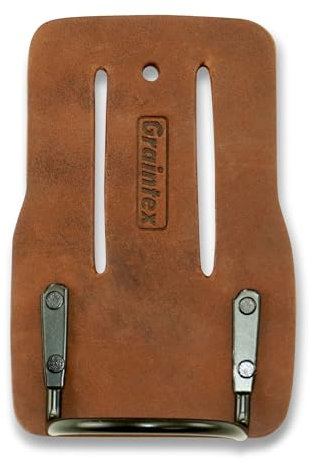 Graintex LH2320 Fixed Hammer Holder Oil Tanned Leather Wide Belt Tunnel Slot, Brown