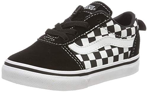 Vans Ward Slip-on Canvas - Sneaker Unisex Bimbi 0-24, Nero ((Checkers) Black/True White Pvc), 25 EU