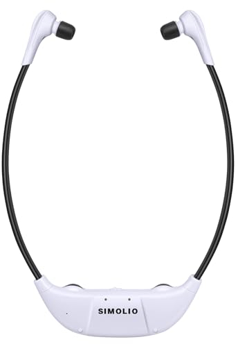 SIMOLIO Additional Wireless TV Headphone, Replacement Headset for SM-823 Series, SM-824D Series, Wireless Headphone for TV Watching for Hard of Hearing, Television Headset for Seniors