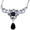 Mittelalterliches Collier FIALA 45 cm Gothik Halsschmuck Schwarzes Herz Vintage 925 Sterlingsilber