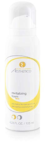 AESTHETICO revitalizing foam, 125 ml – Anti-Aging Reinigungsschaum mit Glycol, revitalisierende Pflege für reife, müde und vorzeitig gealterte Haut, glättet, stärkt und verfeinert das Hautbild