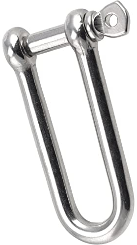 FASTON® Schäkel lang D=10 lange Form Edelstahl A4 V4A (1 Stück) Rund-Scheakel Rundschäkel Verbinder D-Schäkel Rostfrei