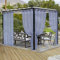 LORDTEX Rideaux d'extérieur en Toile de Jute Aspect Lin pour terrasse – 2 Panneaux de voilages imperméables pour pergola, Porche, cabane et tonnelle – Rideaux Transparents à œillets pour