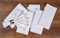 Stoffservietten mit Spitze, Stoffservietten, 12er-Set, Serviettentuch, waschbar, Baumwollservietten, Tuch, Herbststoffservietten, Stoff, Abendessen, Servietten, Gehrungsecke – 45.7x45.7 cm – Weiß