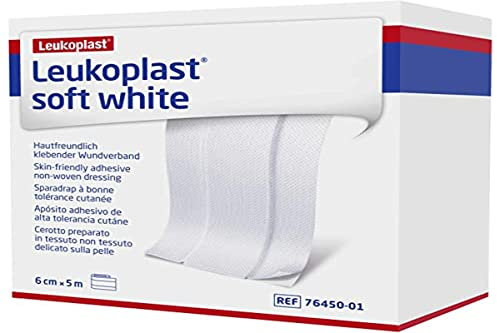 LEUKOPLAST TIRITAS Soft White 6CMX5M, Negro, Estándar