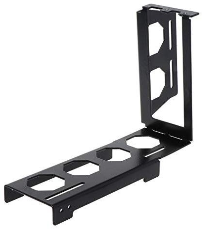 SUCHUANGUANG DIY Metall-Grafikkartenhalterung Riser Feste vertikale ATX-GehäuseteilI-E 16x x16 Interne Halterungen Halter Stentständer Schwarzer Metall-Grafikkartenhalter