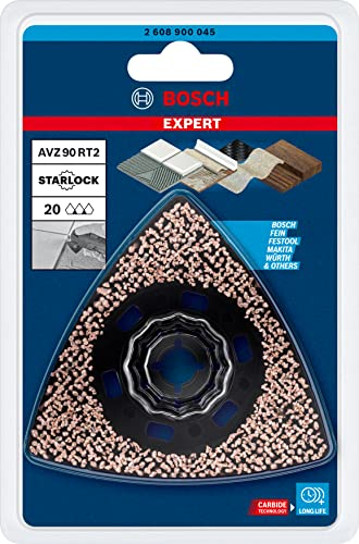 Bosch 1x EXPERT AVZ 90 RT2 Sanding Plates (for Mortar, Glue, Ø 90 mm, Grit 20, Professional Accessory Multitool)