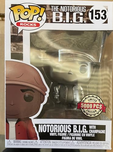 Funko Pop! Rocks: Biggie C Champagne - Biggie C Champagne - 1/6 Quote Für Seltene Chase-Varianteampagne - Metallisch - Vinyl-Sammelfigur - Geschenkidee - Offizielle Handelswaren - Music Fans