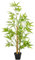 Outsunny Lot de 2 bambous artificiels Hauteur 1,2 m 369 Feuilles denses réalistes Pot Inclus Noir avec Lichen Vert
