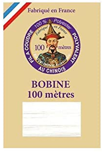 Sajou Fil à Coudre Polyvalent - Fil au Chinois Fabriqué en France - Coloris 100 : Blanc