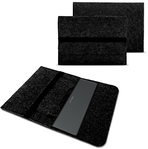 NAUC Laptoptasche kompatibel für Medion Akoya E14412 Notebook Tasche Laptop Cover Sleeve Hülle strapazierfähiger Filz Case, Farbe:Dunkelgrau