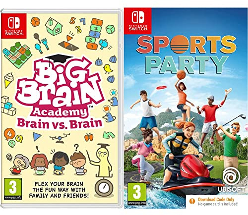 Big Brain Academy: Brain vs Brain (Nintendo Switch) + Sports Party (Code in Box) (Nintendo Switch)