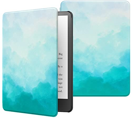 MoKo Custodia Compatibile con Kindle Paperwhite 11ª Generazione 2021 e 2022, Schermo da 6.8, Custodia Protettiva Ultra Sottile Leggera per Lettore Ebook, Blu & Verde