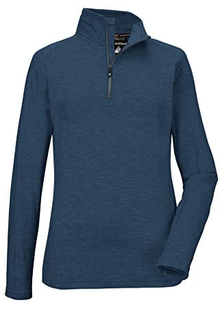 killtec (KILAH Damen Funktionsshirt mit Stehkragen und Reißverschluss KSW 3 WMN LS SHRT, dunkel türkis, 48, 38601-000