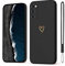 Mitetabo für Samsung Galaxy S20 FE Hülle,Handyhülle Samsung Galaxy S20 FE 4G/5G Gold Liebesherz Mädchen Case Weich Silikon Slim Stoßfest Kratzfeste Süßes Gold Love Schutzhülle für S20 FE Schwarz