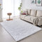 VOFUSHON Wohnzimmer Hochflor Teppich, Shaggy Flur Läufer Modern Flauschiger Weich Teppich Groß für Wohnzimmer Deko/Schlafzimmer/Kinderzimmer (120 x 160 cm, Reines Weiß)