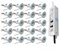 LGJEGD Mini LED Downlight 12V 1W Deckenstrahler 15mm Einbaustrahler dimmbar mit 36W Transformator, 16Pack (Color : Warm white 3000K, Size : 30 degrees)
