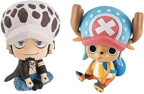 Megahouse One Piece PVC Look Up Trafalgar Law & Tony Tony Chopper LTD Statuettes Worm 11cm