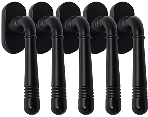 Fenstergriff 5 x FG - Helena 2314 Schwarz PVD Rasterolive Fensterbeschlag Drücker