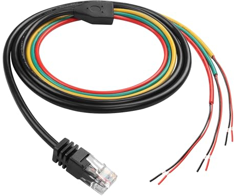 YAODHAOD Conector RJ11/12 6P6C macho a cable de 6 pines de 1,5 m, utilizado para línea telefónica RJ11, conector Ethernet, adaptador CCTV, monitoreo de red y conexión de sensor DIY