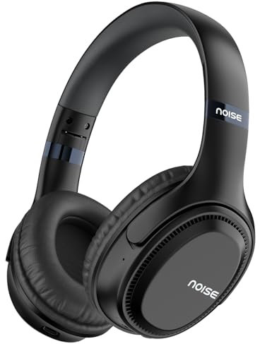 Noise 3 Overhead Wireless Headphones | Colour: Carbon Black | On Ear | Sweat Resistant, Rechargeable Battery, Lightweight, Quick Charge, Microphone Included | Material: Polycarbonate