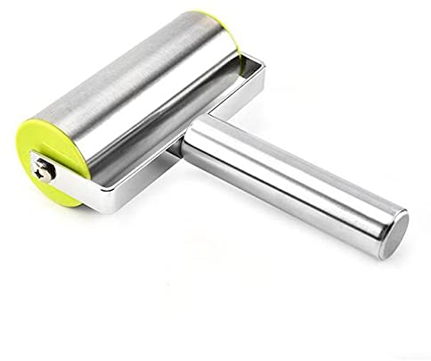 Rouleau à pâtisserie en acier inoxydable, bâton de farine, pâte à chignon, rouleau à pâtisserie, peau de pizza, outils de cuisson de cuisine (couleur : 1837-3) (1837)
