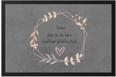 Hey!Print Erzieherin Fußmatte Danke Für Hilfe Beim Wachsen Kindergarten Abschiedsgeschenk Kindergarten Kita
