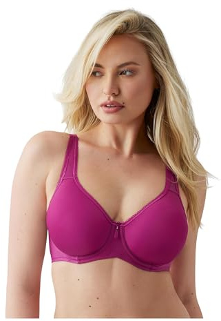 Wacoal Women's Basic Beauty Lightly Padded Underwire Full Coverage T-Shirt Bra, 853192, Berry Fizz, 34DD