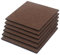 Hoappa Furniture Pads for Chair Furniture Legs, 6 PCS Coffee Self-Adhesive Floor Protectors Felt Pads, 150mm x 150mm and 5 mm Thick