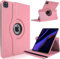 360° Rotating Case for iPad Pro 11 2024 (2024) - Premium Leather Cover with Auto Sleep/Wake and Stand Function (Baby Pink)