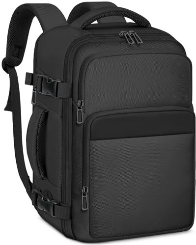 OTAHGK Bagage Cabine 40 x 20 x 25 pour Ryanair, Sac à Dos de Voyage Bagage à Main Avion Sac à Main sous Le Siège Valise Décontracté École Bureau Sac Ordinateur Portable -Noir