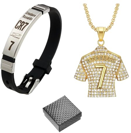 JBLJDWD 3PCS Football Stuff, Football Gifts for Boys, Boys Necklace Kids Football Accessories Things Unique Sport Theme Jewelry Gift for Soccer Fans(Gold)