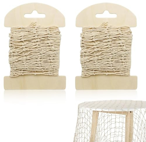 SZSMW 2 Stück fischernetz deko - fischernetz deko outdoor(13cm*1m) | Ideal FüR Die Dekoration Von Wohnzimmern,BüRos und Freunden,Die Ihr Neues Zuhause Dekorieren,Es Ist Ein Gutes Geschenk