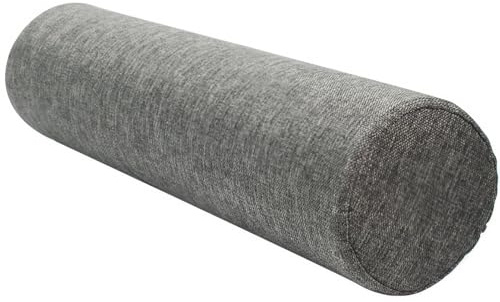 YHXAIQ Nackenrolle Body Pillow, Lange Runde Form Weich und Bequem Leinenstoff, für Kopf Rücken Beine und Yoga, Kissenrolle Bett Nackenkissen Schlafen(Dark Gray,15 x 90 cm)