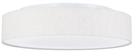 Zedelmaier Deckenlampe Stoff E27 max.40W Deckenleuchte mit Stoff-Lampenschirm Wohnzimmerlampe Schlafzimmer Kinderzimmer Flur Lampe Decke Lampenschirm (Leinen hellbeige, Ø50cm)
