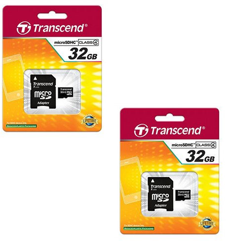 Huawei P9 Lot de 2 cartes mémoire microSDHC avec adaptateur SD pour téléphone portable 2 x 32 Go