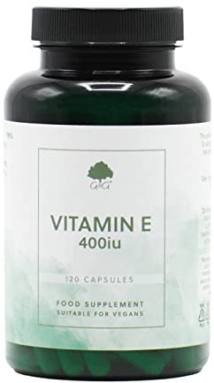Vitamin E Capsules | 400iu (268mg) Vitamin E per Capsule | 120 Vegan Capsules | G&G Vitamins