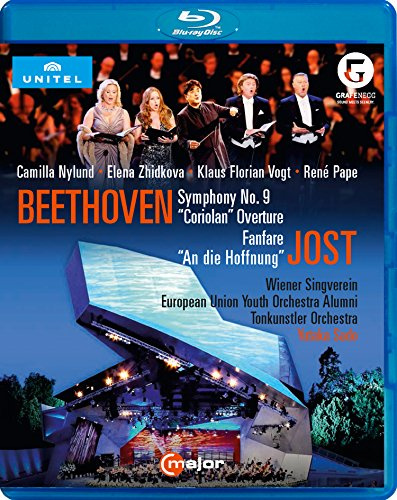 Beethoven: Symphony No. 9, Coriolan Overture, Jost: Fanfare, An die Hoffnung [Blu-ray] [Region Free]