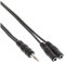 InLine Wentronic 99300A Câble stéréo en Y avec fiche jack 3,5 mm vers 2 prises jack 3,5 mm 1 m