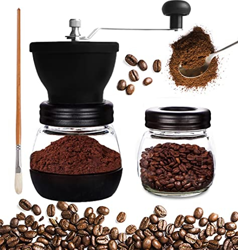 Coffee Bean Grinder - Japanese Style Hand Coffee Grinder Set - by Mixpresso Coffee