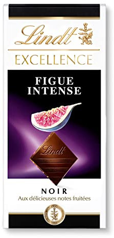 Lindt - Tablette EXCELLENCE Noir Figue Intense - Chocolat Noir, 100g